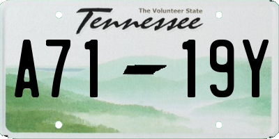 TN license plate A7119Y