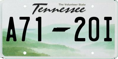 TN license plate A7120I