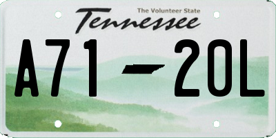 TN license plate A7120L