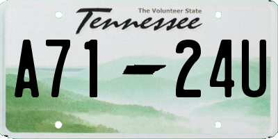 TN license plate A7124U
