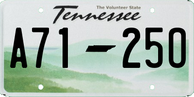 TN license plate A7125O