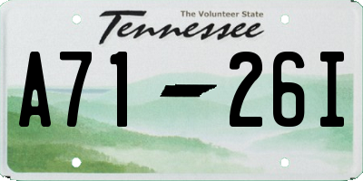 TN license plate A7126I