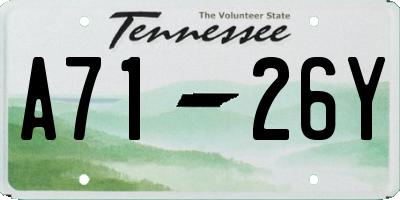 TN license plate A7126Y