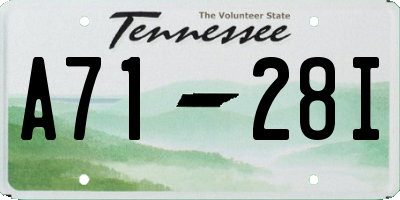 TN license plate A7128I