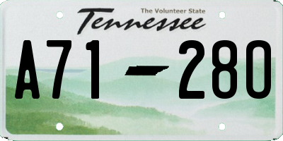 TN license plate A7128O