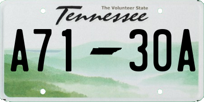 TN license plate A7130A