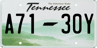 TN license plate A7130Y