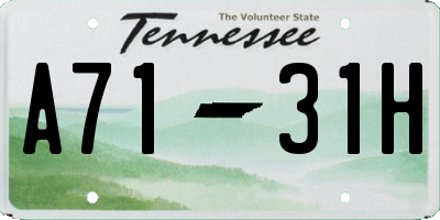 TN license plate A7131H