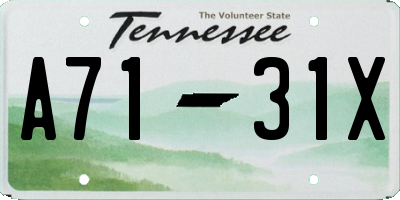 TN license plate A7131X