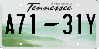 TN license plate A7131Y