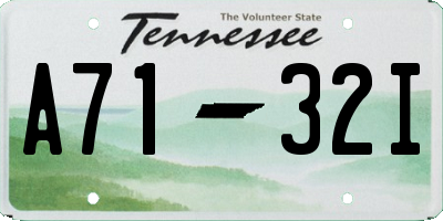 TN license plate A7132I