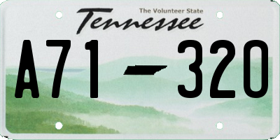 TN license plate A7132O