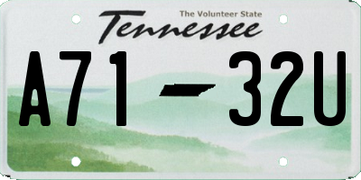 TN license plate A7132U
