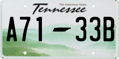 TN license plate A7133B