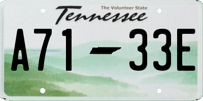 TN license plate A7133E
