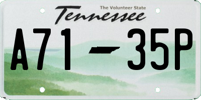 TN license plate A7135P