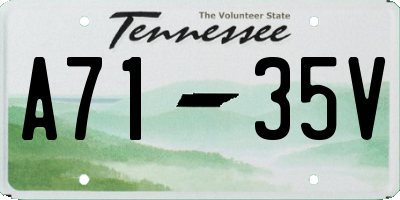 TN license plate A7135V