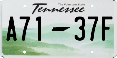 TN license plate A7137F