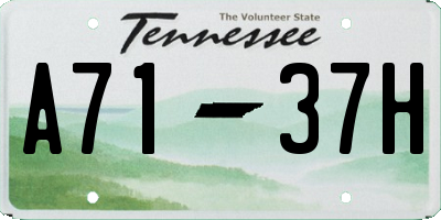 TN license plate A7137H