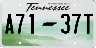 TN license plate A7137T