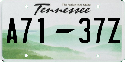 TN license plate A7137Z