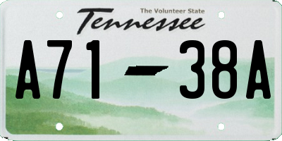 TN license plate A7138A