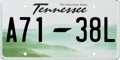 TN license plate A7138L