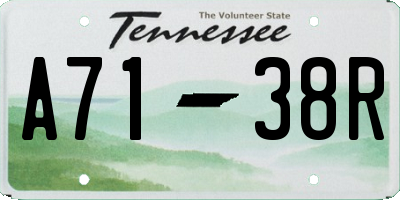 TN license plate A7138R