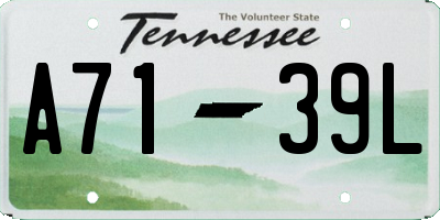 TN license plate A7139L