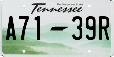 TN license plate A7139R