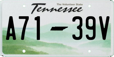 TN license plate A7139V