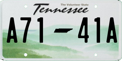 TN license plate A7141A