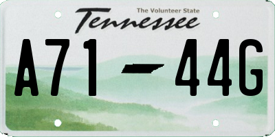 TN license plate A7144G