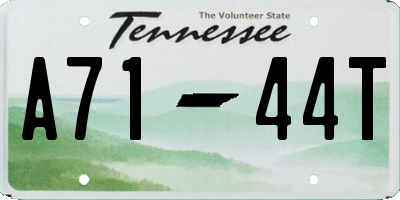 TN license plate A7144T