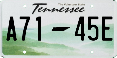TN license plate A7145E