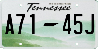 TN license plate A7145J