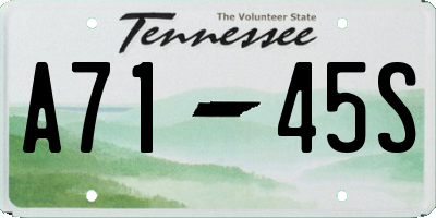 TN license plate A7145S