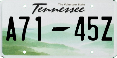 TN license plate A7145Z