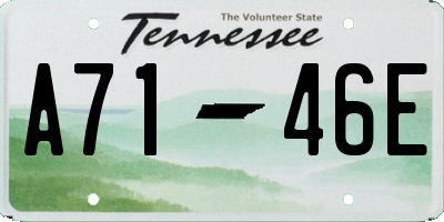 TN license plate A7146E