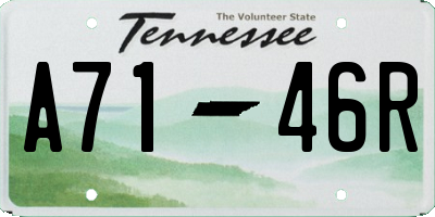 TN license plate A7146R