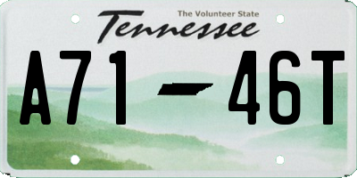 TN license plate A7146T