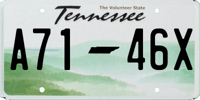 TN license plate A7146X