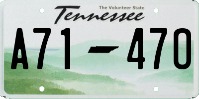 TN license plate A7147O
