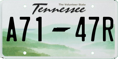 TN license plate A7147R