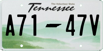 TN license plate A7147V