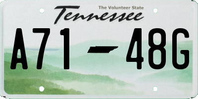 TN license plate A7148G