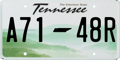TN license plate A7148R