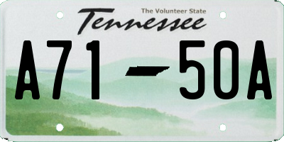 TN license plate A7150A