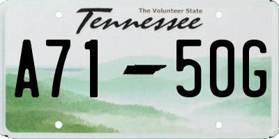 TN license plate A7150G