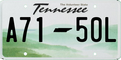 TN license plate A7150L